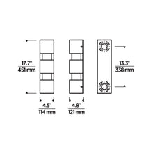 Load image into Gallery viewer, Leagan Outdoor LED Wall Light - line drawing.
