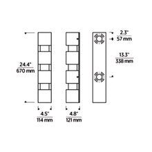 Load image into Gallery viewer, Leagan Outdoor LED Wall Light - line drawing.
