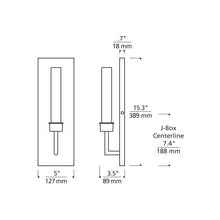 Load image into Gallery viewer, Linger LED Wall Light - line drawing.
