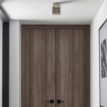 Load image into Gallery viewer, Manette LED Flush Mount Ceiling Light in Hall.
