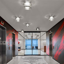 Load image into Gallery viewer, Manette LED Flush Mount Ceiling Light in Hall.
