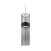 Load image into Gallery viewer, Manette Low Voltage LED Pendant Light in Black/Satin Nickel/Transparent Smoke/Transparent Smoke.
