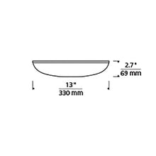 Load image into Gallery viewer, Megan LED Flush Mount Ceiling Light - line drawing.

