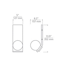 Load image into Gallery viewer, Mina LED Wall Light - line drawing.
