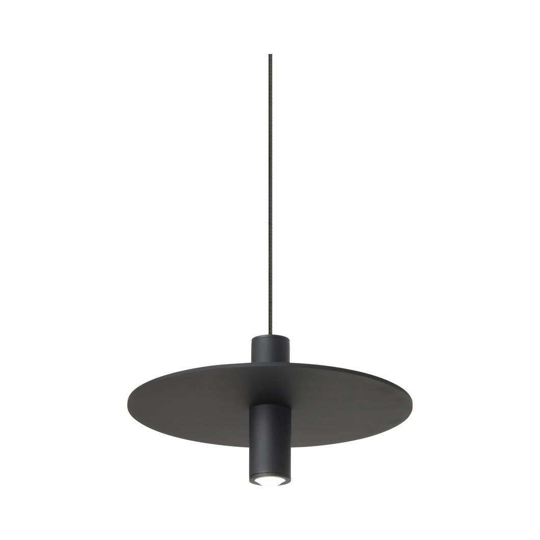 Mini Ponte LED Low Voltage Pendant Light in Nightshade Black.
