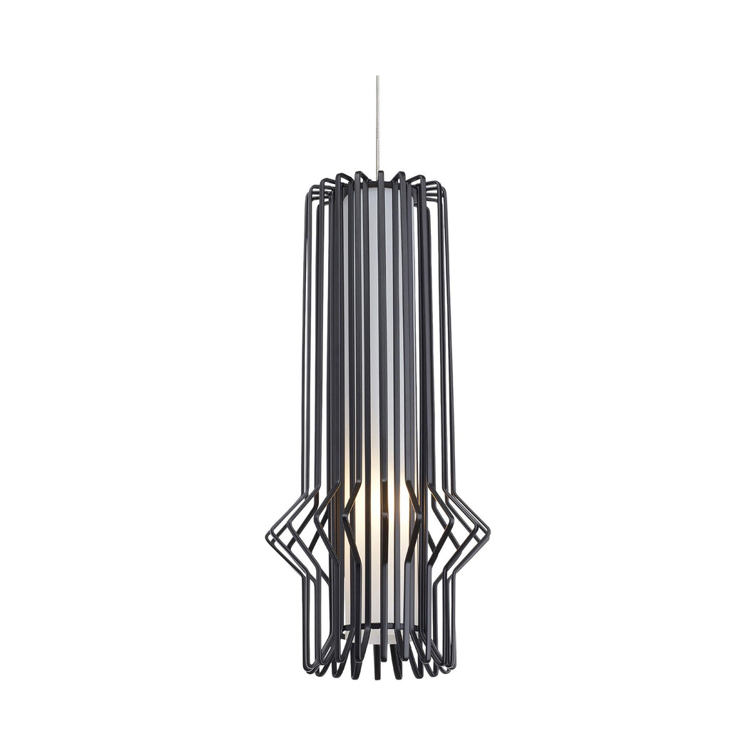 Mini Syrma Low Voltage Pendant Light in Matte Black.