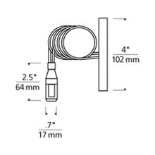Load image into Gallery viewer, MonoRail Center Power Feed - line drawing.
