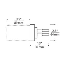 Load image into Gallery viewer, MonoRail Direct-End Power Feed - line drawing.
