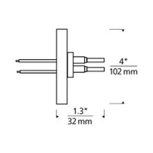 Load image into Gallery viewer, MonoRail Direct-End Power Feed - line drawing.
