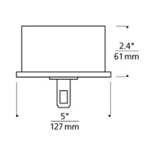 Load image into Gallery viewer, MonoRail Remodel Low Profile Electronic Recessed Transformer - line drawing.
