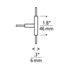 Load image into Gallery viewer, MonoRail T Connector - line drawing.
