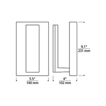Load image into Gallery viewer, Nate Outdoor LED Wall Light - line drawing.
