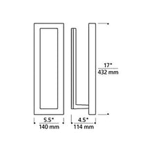 Load image into Gallery viewer, Nate Outdoor LED Wall Light - line drawing.
