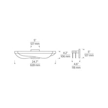 Load image into Gallery viewer, Nyra LED Bath Wall Light - line drawing.
