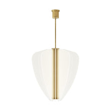 Load image into Gallery viewer, Nyra LED Pendant Light in Plated Brass (Medium).
