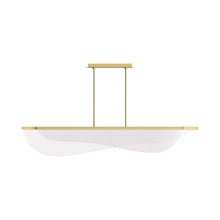Load image into Gallery viewer, Nyra LED Linear Suspension Light in Plated Brass (Large).
