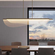 Load image into Gallery viewer, Nyra LED Linear Suspension Light in dining room.
