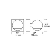Load image into Gallery viewer, Oko LED Bath Wall Light - line drawing.

