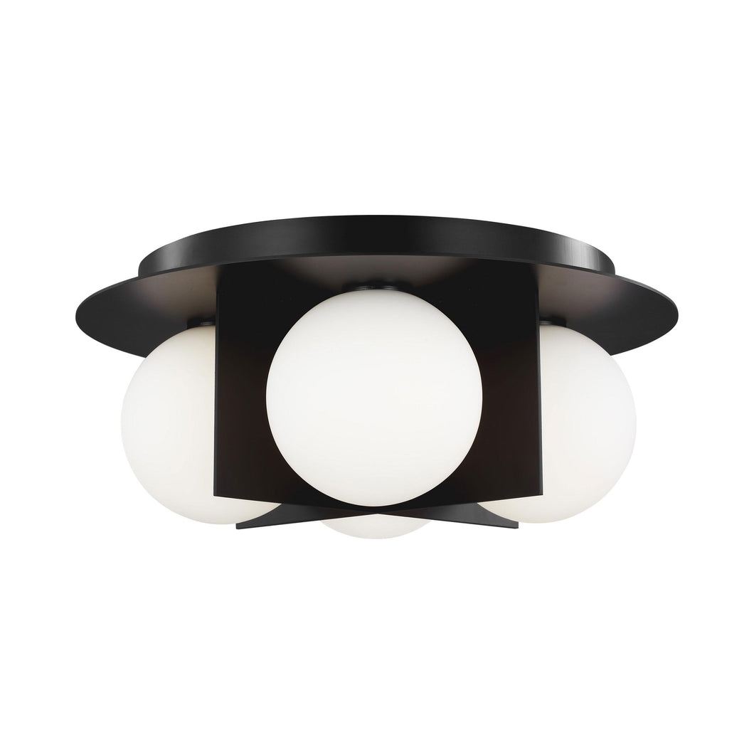 Orbel Flush Mount Ceiling Light in Matte Black.