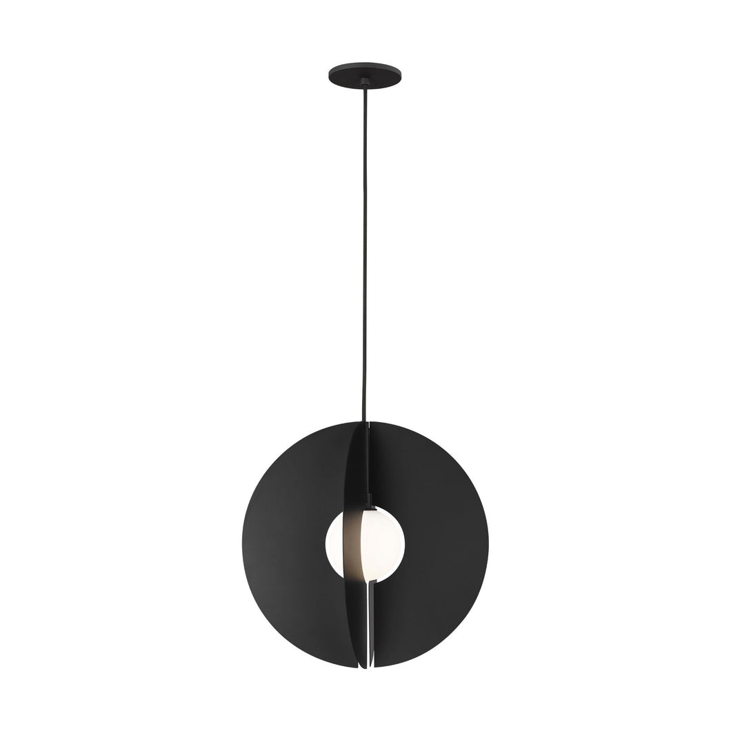 Orbel Round Pendant Light in Matte Black.
