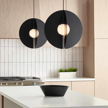 Load image into Gallery viewer, Orbel Round Pendant Light in dining room.
