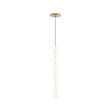 Load image into Gallery viewer, Orbet LED Pendant Light in Natural Brass (9-Light).
