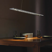Load image into Gallery viewer, Parallax LED Linear Suspension Light in dining room.
