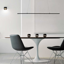 Load image into Gallery viewer, Parallax LED Linear Suspension Light in dining room.
