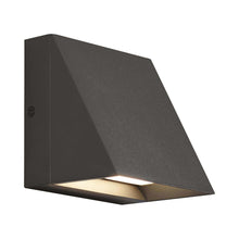Load image into Gallery viewer, Pitch Single Outdoor LED Wall Light in Bronze.
