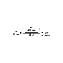 Load image into Gallery viewer, Ponte LED Flush Mount Ceiling Light - line drawing.
