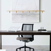 Load image into Gallery viewer, Ponte LED Linear Pendant Light in office.
