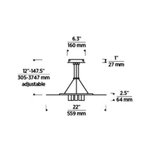 Load image into Gallery viewer, Ponte LED Pendant Light - line drawing.
