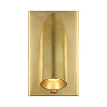Load image into Gallery viewer, Ponte LED Wall Light in Natural Brass.
