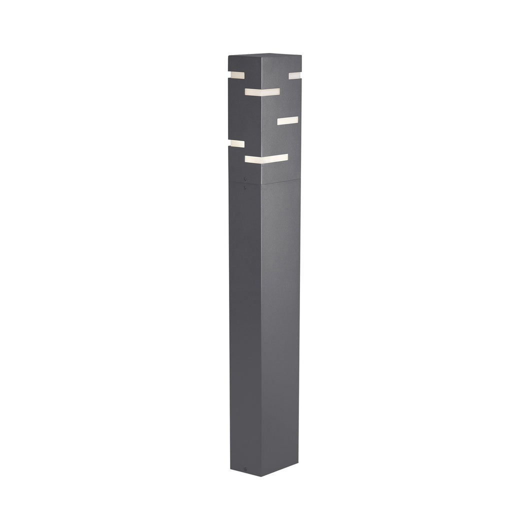 Revel 42 Outdoor LED Bollard in Charcoal.