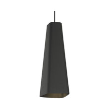 Load image into Gallery viewer, Rhonan Low Voltage Pendant Light in Textured Black/Black/Chrome.
