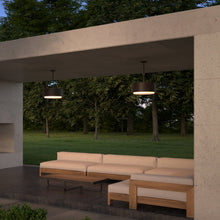 Load image into Gallery viewer, Roton Outdoor LED Pendant Light in Outside Area.
