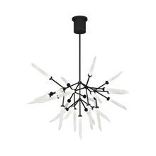 Load image into Gallery viewer, Spur LED Chandelier in Matte Black.
