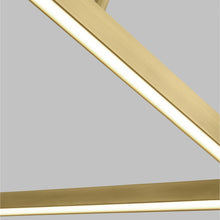 Load image into Gallery viewer, Stagger Halo LED Linear Pendant Light in Detail.
