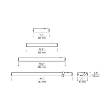 Load image into Gallery viewer, Unilume LED Direct Wire Undercabinet Light - line drawing.
