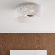 Load image into Gallery viewer, Vetra Flush Mount Ceiling Light in bedroom.
