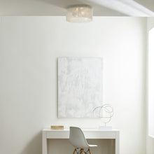 Load image into Gallery viewer, Vetra Flush Mount Ceiling Light in living room.
