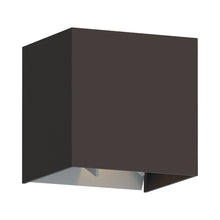 Load image into Gallery viewer, Vex 5 Outdoor LED Wall Light in Bronze.
