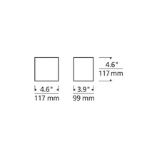 Load image into Gallery viewer, Vex 5 Outdoor LED Wall Light - line drawing.

