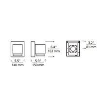 Load image into Gallery viewer, Voto Downlight Outdoor LED Wall Light - line drawing.
