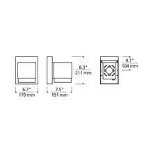 Load image into Gallery viewer, Voto Downlight Outdoor LED Wall Light - line drawing.
