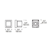 Load image into Gallery viewer, Voto Up / Downlight Outdoor LED Wall Light - line drawing.
