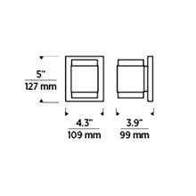 Load image into Gallery viewer, Voto Up / Downlight Outdoor LED Wall Light - line drawing.
