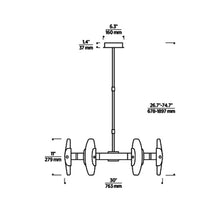 Load image into Gallery viewer, Wythe LED Chandelier - line drawing.
