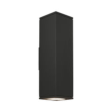 Load image into Gallery viewer, Tegel 18 Up / Downlight Outdoor LED Wall Light in Black.
