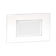 Load image into Gallery viewer, Tempered Glass Rectangular LED Step and Wall Light in White on Aluminum.
